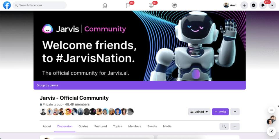 Jarvis ai facebook group