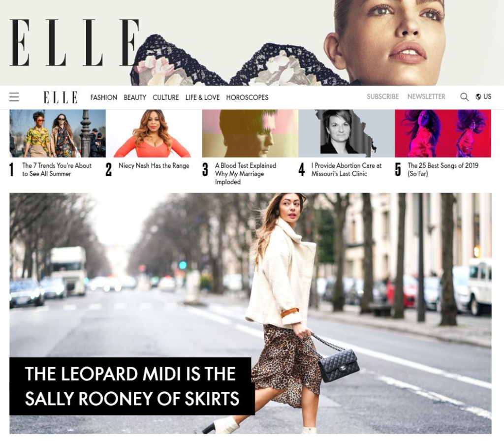 Elle-Homepage-Beispiel