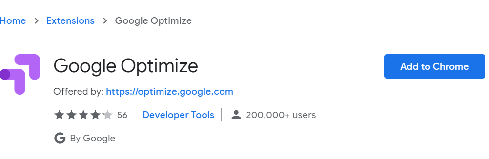 Estensione di Google Optimize per Chrome