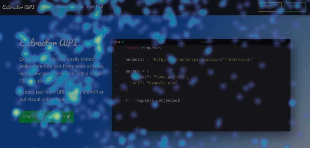 Hotjar Movement Heatmap