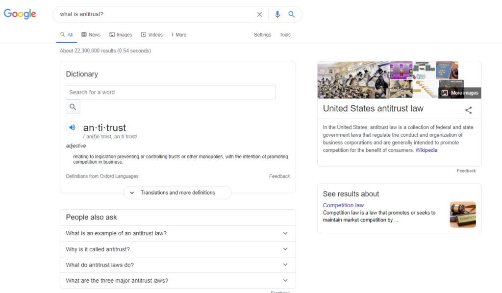 Kartellrecht bei der Google-Suche