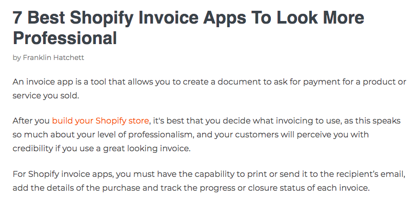 Shopify الفاتورة