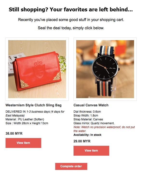 cart recovery email - 4 Successful Email Marketing Automation Workflow for eCommerce