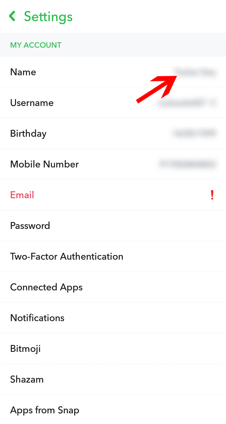 Como alterar o nome de exibição do snapchat 2