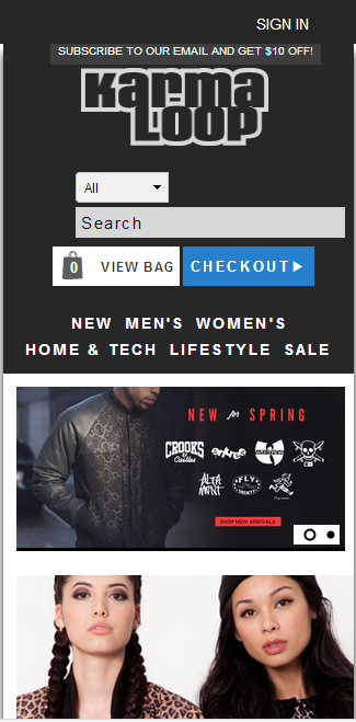 KarmaMobil - 35 Best Responsive Ecommerce sites - Examples