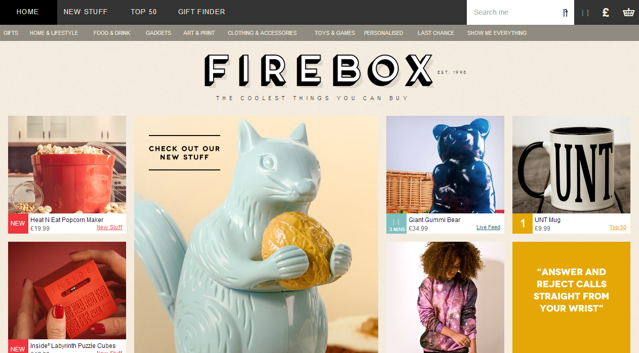 Firebox - 35 Best Responsive Ecommerce sites - Examples