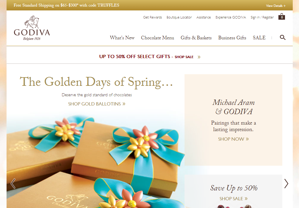 Godiva - 35 Best Responsive Ecommerce sites - Examples