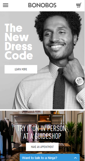 BonobosMobil - 35 Best Responsive Ecommerce sites - Examples