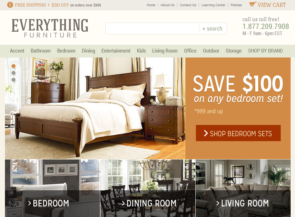 Everythingfurniture - 35 Best Responsive Ecommerce sites - Examples