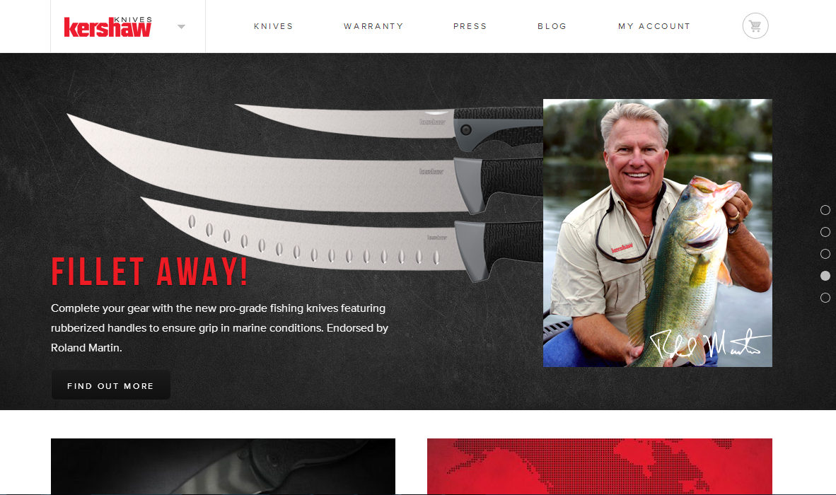 kershaw - 35 Best Responsive Ecommerce sites - Examples