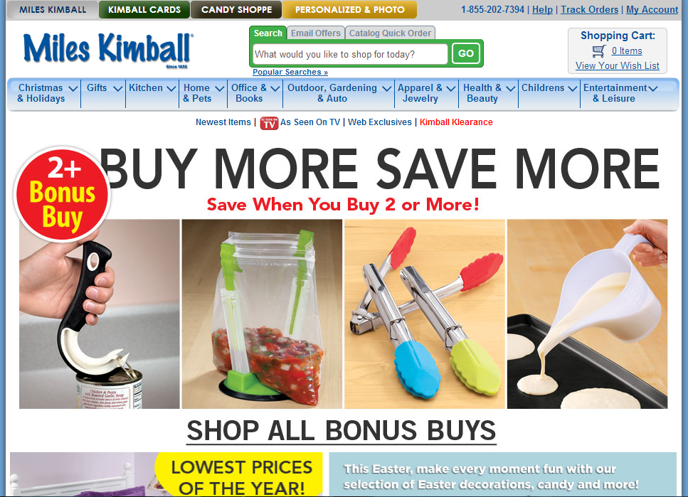 MilesKimball - 35 Best Responsive Ecommerce sites - Examples