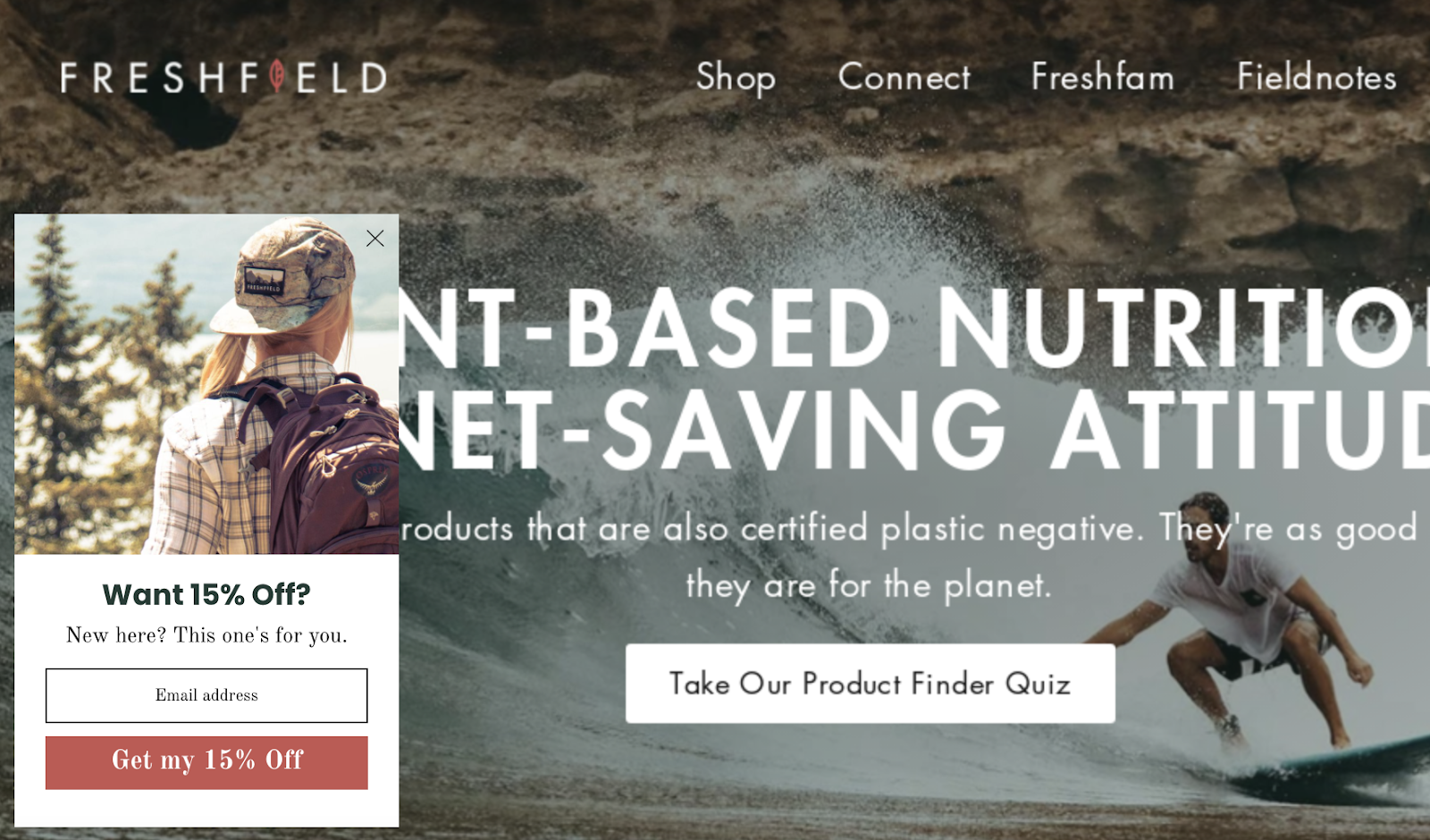 freshfield - 9 Examples of Killer Popups that Drive Sales on Shopify