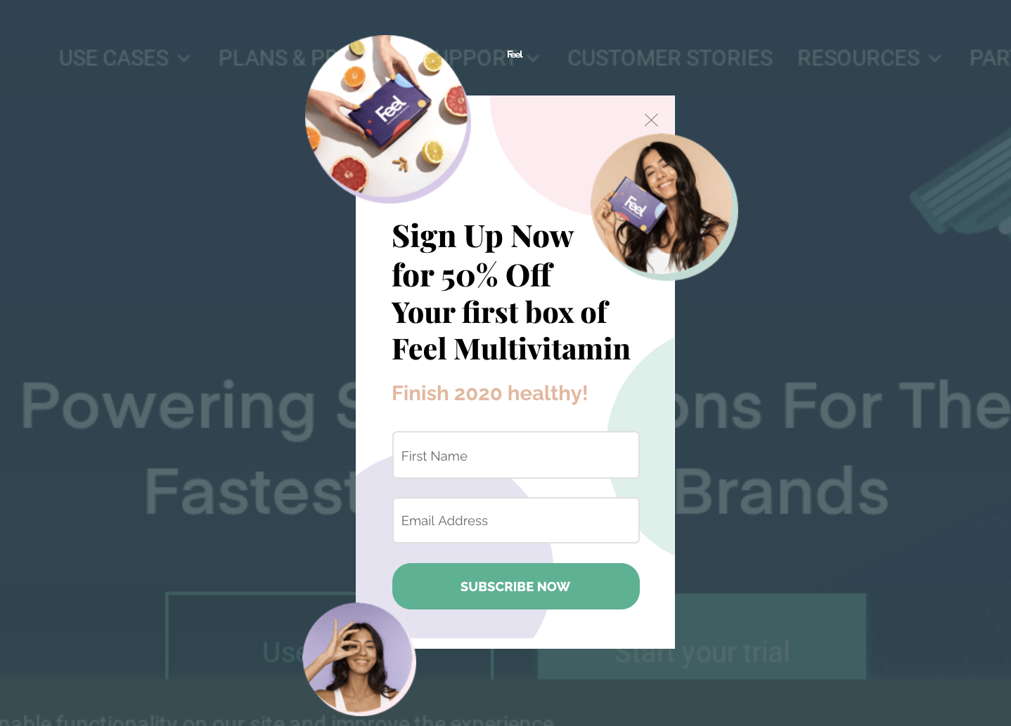 WeAreFeel - 9 Examples of Killer Popups that Drive Sales on Shopify