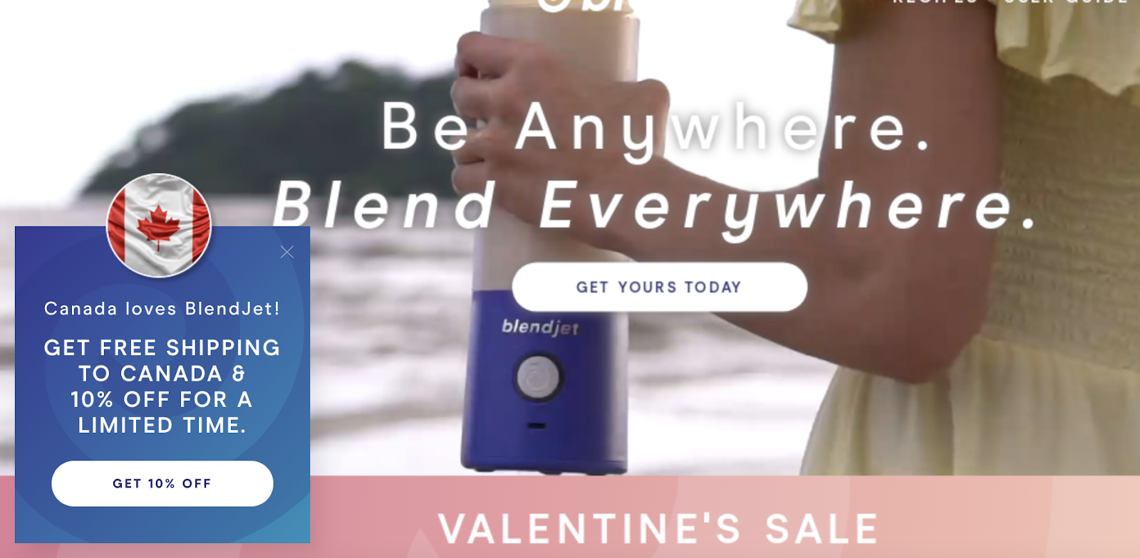 blendjet - 9 Examples of Killer Popups that Drive Sales on Shopify