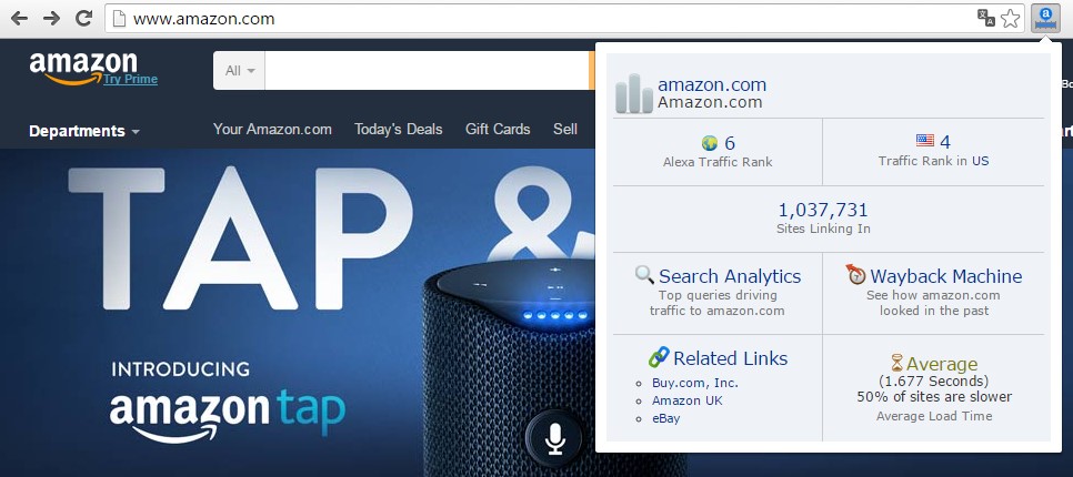 17 Research Alexa Traffic Rank Toolbar - 30 Best Ecommerce Marketing Tools to Grow Your Business (Free and Paid)