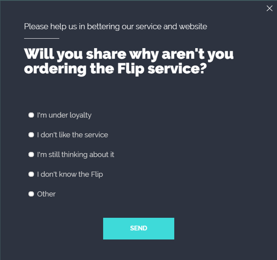 popup survey 1 - 11 Website Popup Survey Design Examples & Questions