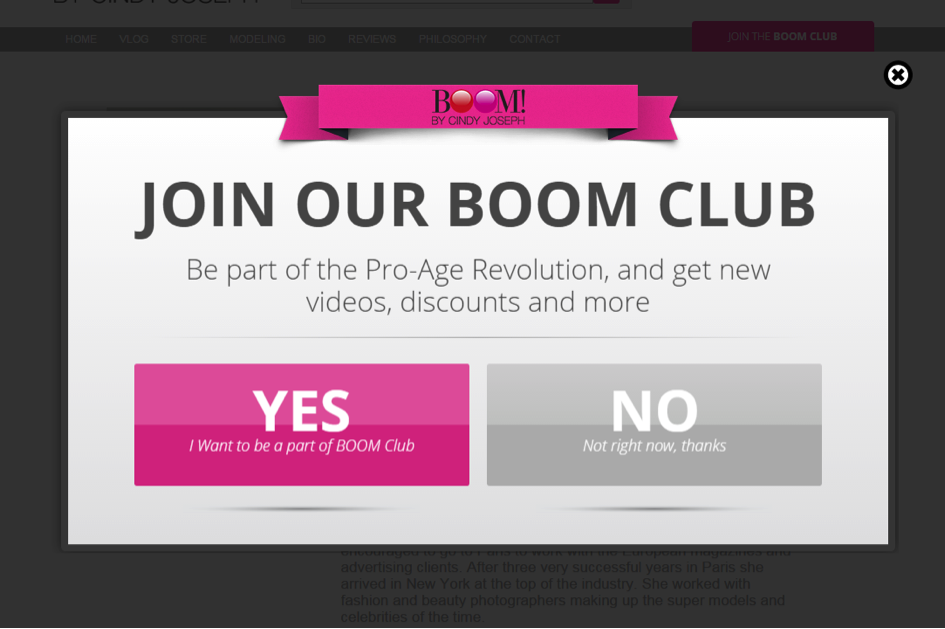 3 OptiMonk BOOM popup1 - How BOOM! Boosted its Ecommerce Revenue By $148,297