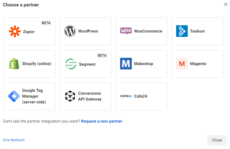 Integracja z partnerami pikseli Facebooka