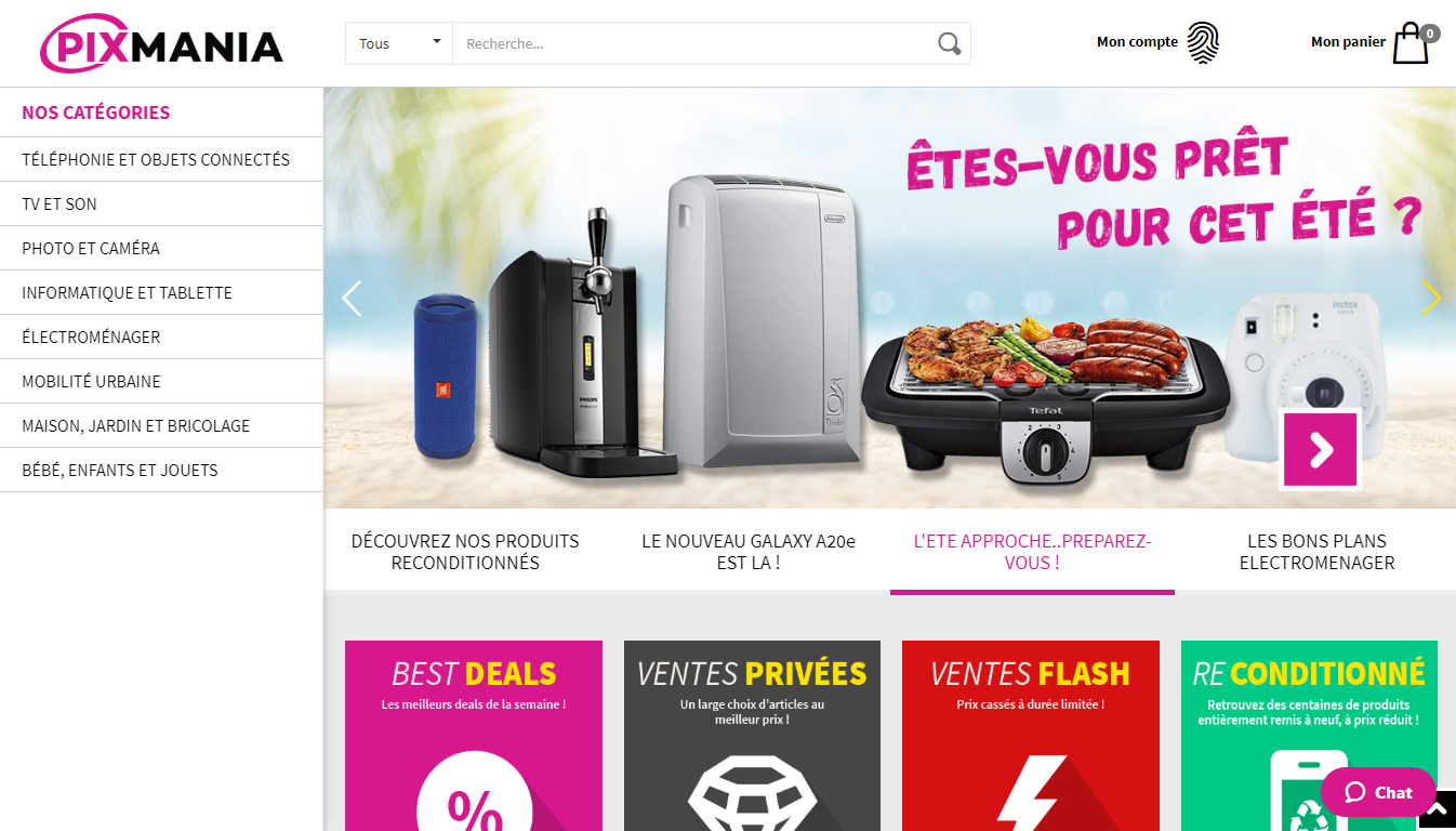 Accueil Pixmania, une marketplace pour vendre en France