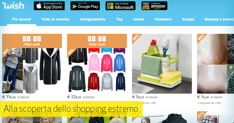 Vendi online in Italia: Wish