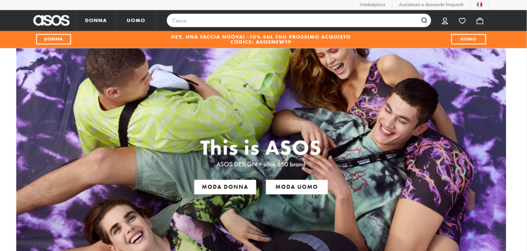 Top 10 Marketplace in Italia: Asos