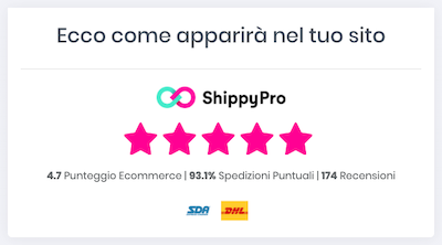 ShippyPro Il mio feedback - Widget