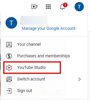 Studio de creație YouTube