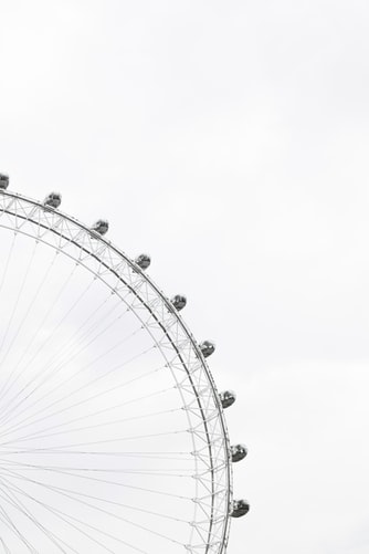 ferris wheel on a gray sky 