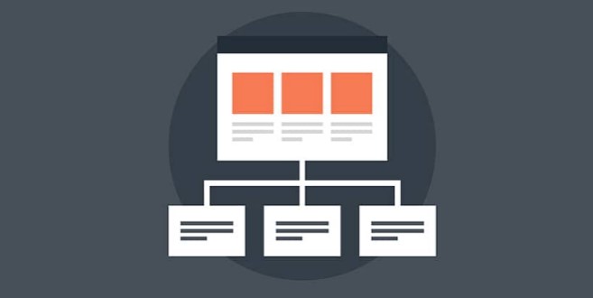 graphic of a sitemap structure in use