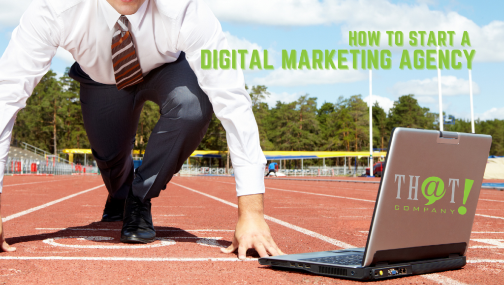 How to Start a Digital Agency | Man Starting to Run in Front of Laptop