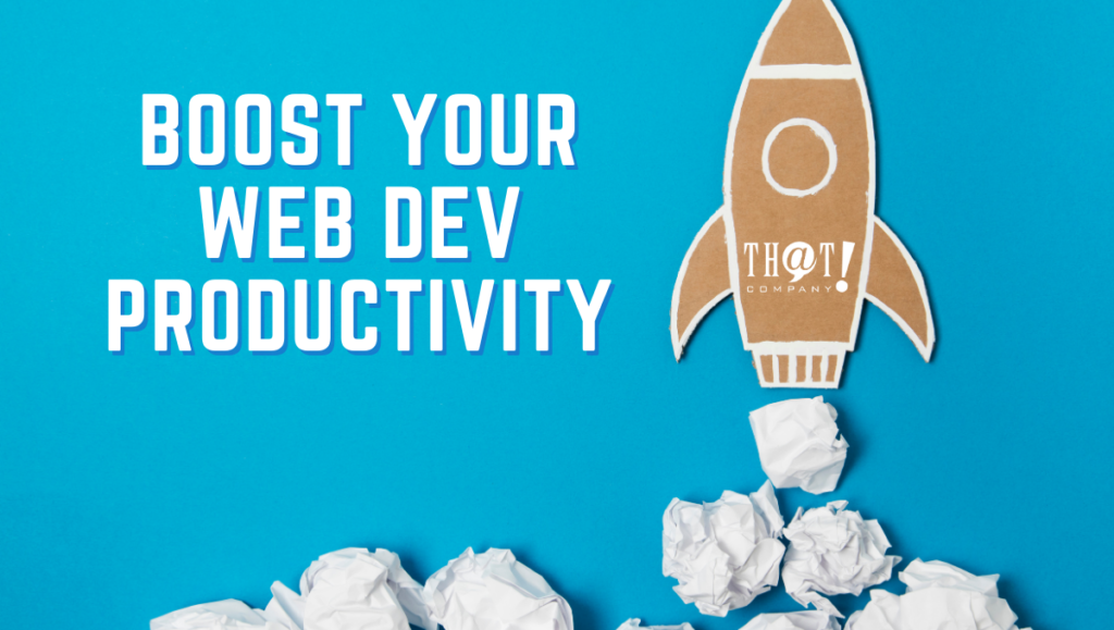 Boost Your Web Productivity | Cartoon Rocket Ship Blasting Off