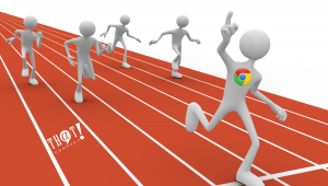 Google Has the Lead Over Other Search Engines | Cartoon Winning Race