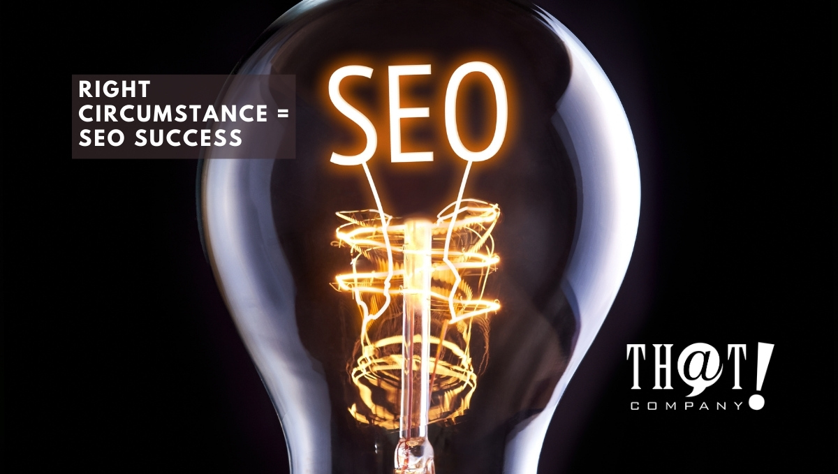 Search Engine Optimization Success | Lightbulb With SEO Lit Up