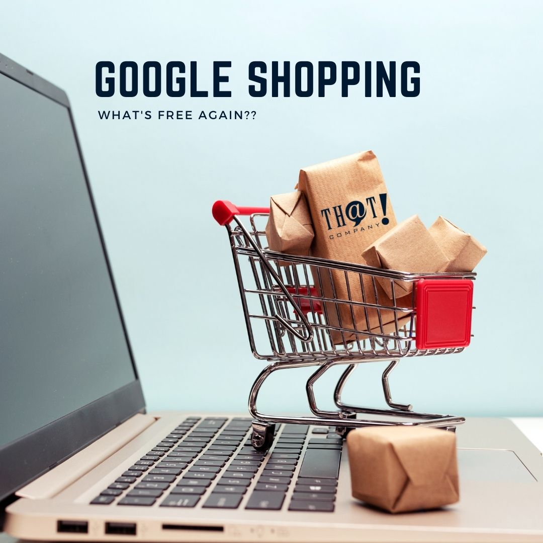 Google Shopping Changes | Mini Shopping Cart on Top of a Laptop