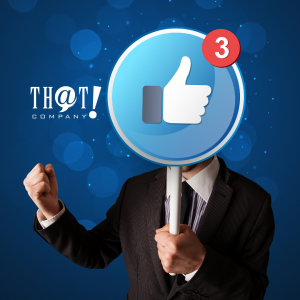 Facebook Marketing | A Person Holding A Circle Like Sign Banner