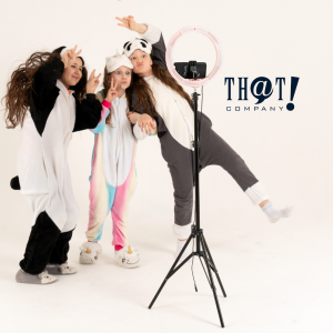 TikTok Has A Young Demographic | Three Young Girls Posting For A Camera