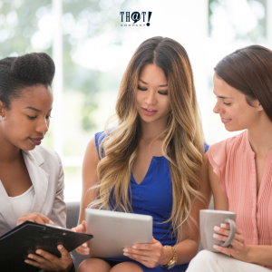 Content Creation | 3 Girls Sitting With Their Tablets While Brainstorming