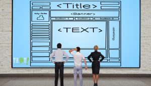 How to Create SEO Page Title Text | People staring at Title Banners