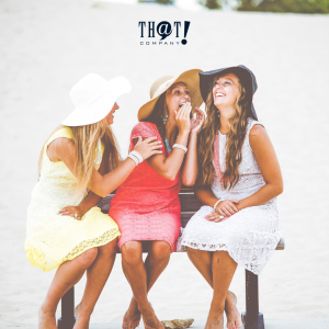 The Power of Word of Mouth | 3 Girls Laughing and Talking While Sitting On The Bench 