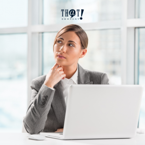 Research | A Girl Holding Her Chin and Thinking While In front Of A Laptop