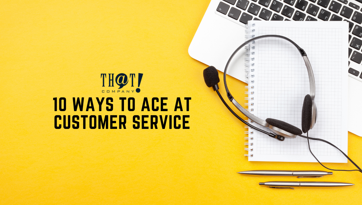 10 Ways To Ace Customer Service | A Notebook. Pen and Headset At Top Of A Laptop