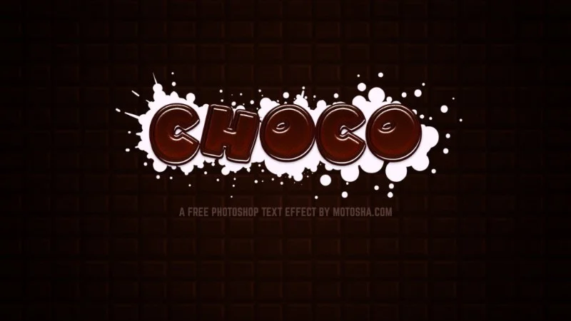 Styles de texte Photoshop Chocolat