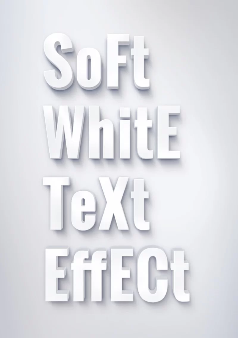 Effet de texte blanc doux