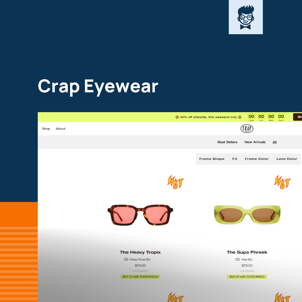 Cel mai bun magazin de ochelari Shopify