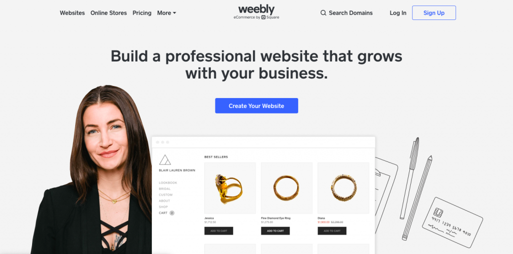 weebly web sitesine gevşek yerleştirme