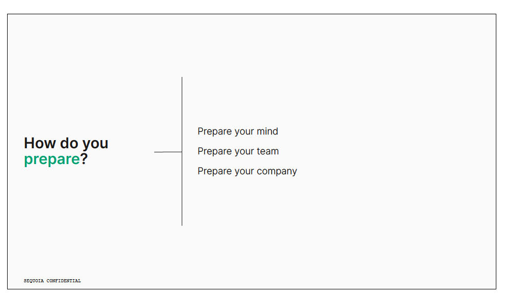 Sequoia: Come prepari la mente, il team e la compagnia