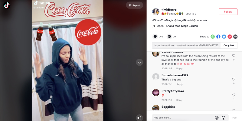 Coca-Cola-Micro-Influencer-Kampagne auf TikTok