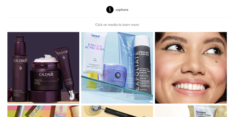 Flux bio Instagram de Sephora