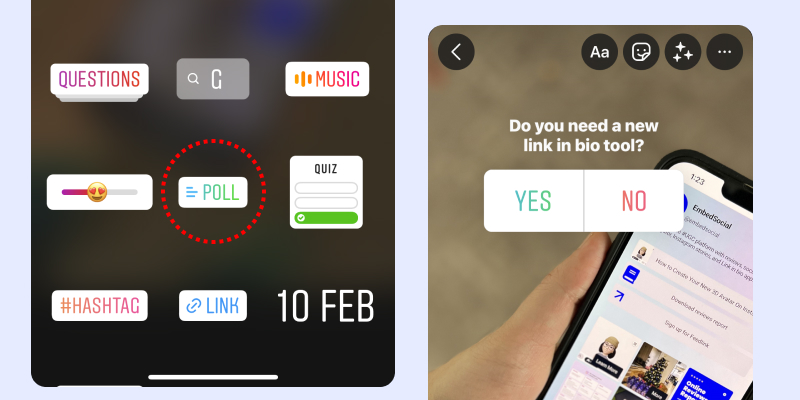 ajouter un autocollant de sondage sur l'histoire Instagram