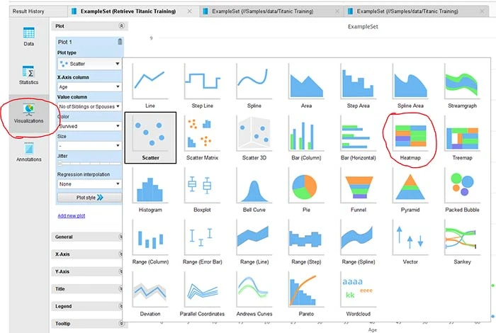 لوحة القيادة RapidMiner